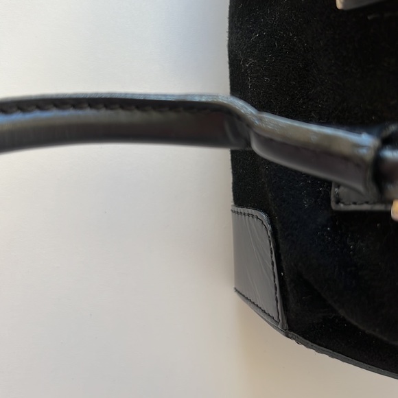 Preowned Fratelli Rossetti black handbag suede & leather, shoulder strap… - Picture 7 of 9